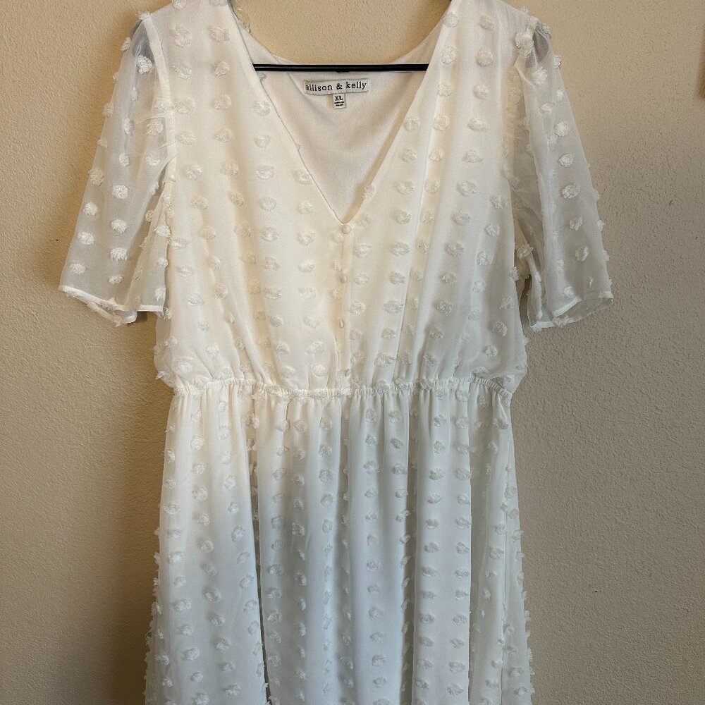 White Texture Dress